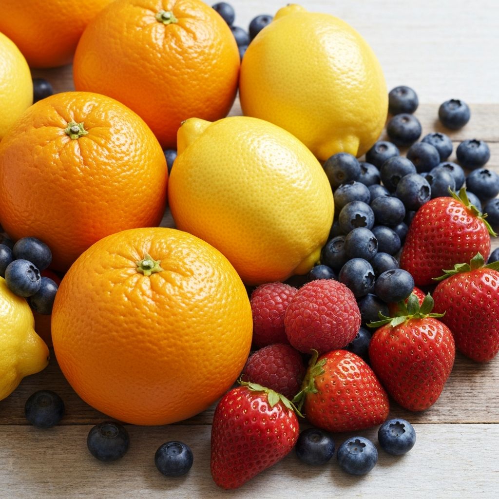 Citrus fruits and berries